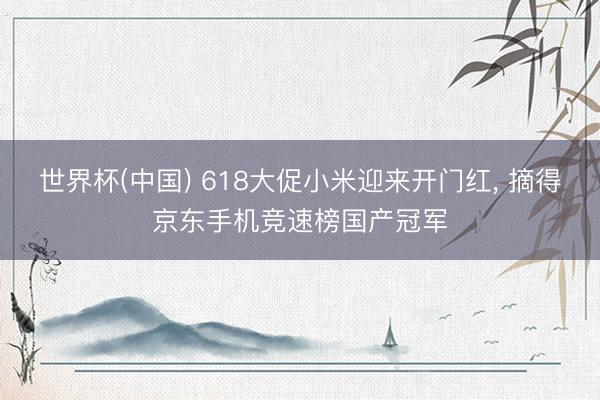 世界杯(中国) 618大促小米迎来开门红， 摘得京东手机竞速榜国产冠军