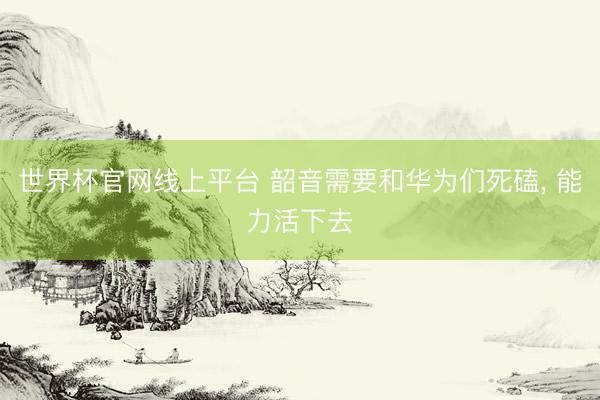 世界杯官网线上平台 韶音需要和华为们死磕， 能力活下去