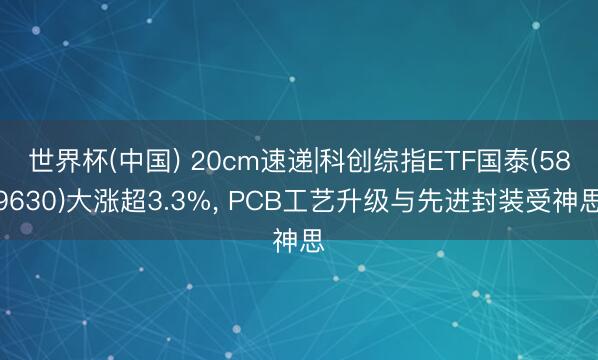 世界杯(中国) 20cm速递|科创综指ETF国泰(589630)大涨超3.3%， PCB工艺升级与先进封装受神思