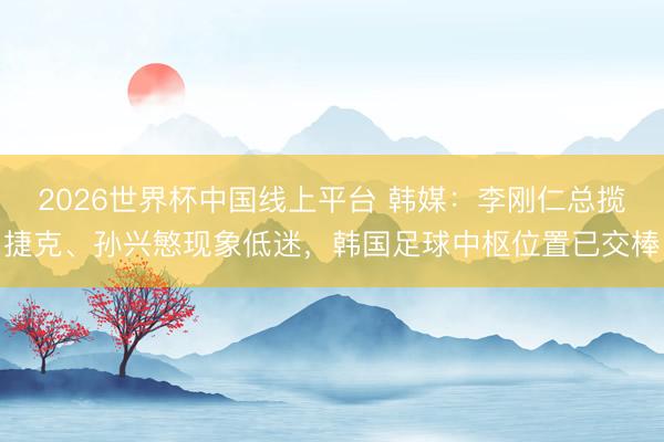 2026世界杯中国线上平台 韩媒:李刚仁总揽捷克、孙兴慜现象低迷,韩国足球中枢位置已交棒