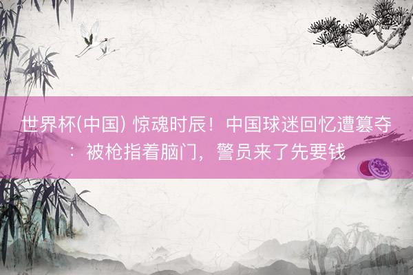 世界杯(中国) 惊魂时辰！中国球迷回忆遭篡夺：被枪指着脑门，警员来了先要钱