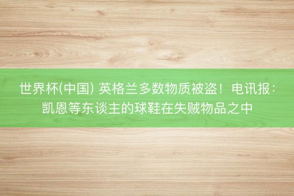 世界杯(中国) 英格兰多数物质被盗！电讯报：凯恩等东谈主的球鞋在失贼物品之中