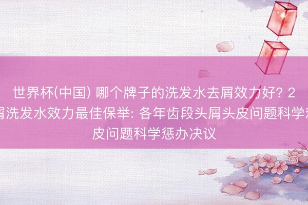 世界杯(中国) 哪个牌子的洗发水去屑效力好? 2026 去屑洗发水效力最佳保举: 各年齿段头屑头皮问题科学惩办决议